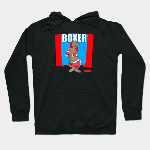 Boxer Bear Hoodie by AmysBirdHouse